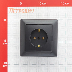 Розетка Svet Стиль встраиваемая графит (EV 0365-6211) - фото 2