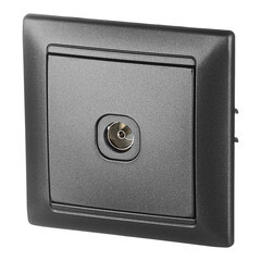 Розетка телевизионная Svet Стиль встраиваемая графит (EV 0365-4111) - фото 4