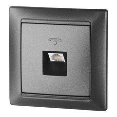Розетка телефонная Svet Стиль встраиваемая графит RJ11 (EV 0365-3111) - фото 4