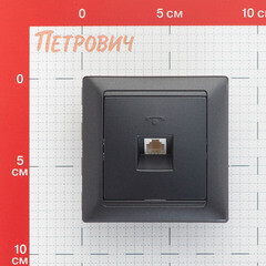 Розетка телефонная Svet Стиль встраиваемая графит RJ11 (EV 0365-3111) - фото 2