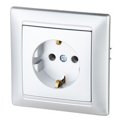 Розетка Svet Стиль встраиваемая серебро (EV 0365-6218) - фото 4