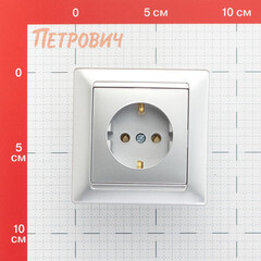 Розетка Svet Стиль встраиваемая серебро (EV 0365-6218) - фото 2