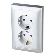 Розетка Svet Стиль встраиваемая серебро (EV 0365-6228) - фото 4