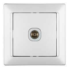 Розетка телевизионная Svet Стиль встраиваемая серебро (EV 0365-4118) - фото 1