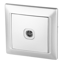 Розетка телевизионная Svet Стиль встраиваемая серебро (EV 0365-4118) - фото 4