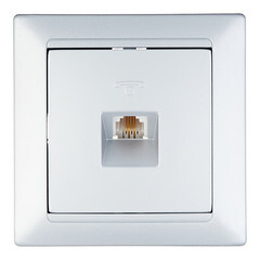 Изображение товара Розетка телефонная Svet Стиль встраиваемая серебро RJ11 (EV 0365-3118)