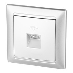 Розетка телефонная Svet Стиль встраиваемая серебро RJ11 (EV 0365-3118) - фото 4