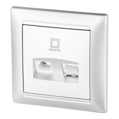 Розетка компьютерная Svet Стиль встраиваемая серебро RJ45 (EV 0365-2118) - фото 4