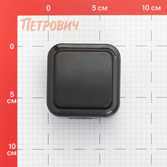 Выключатель Svet одноклавишный накладной черный (EV 0366-5511) - фото 2