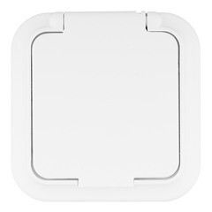 Розетка Svet накладная белая с крышкой (EV 0366-6610) - фото 1