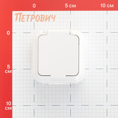 Розетка Svet накладная белая с крышкой (EV 0366-6610) - фото 2