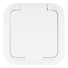 Розетка Svet накладная белая со шторками с крышкой (EV 0366-8610) - фото 1