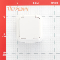 Розетка Svet накладная белая со шторками с крышкой (EV 0366-8610) - фото 2