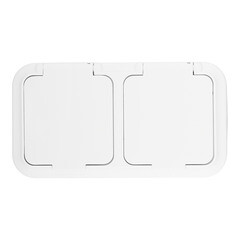 Изображение товара Розетка Svet накладная белая со шторками с крышкой (EV 0366-8620)