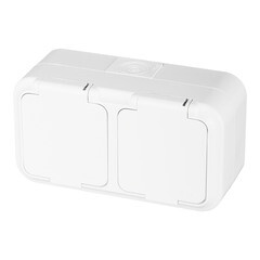 Розетка Svet накладная белая со шторками с крышкой (EV 0366-8620) - фото 5