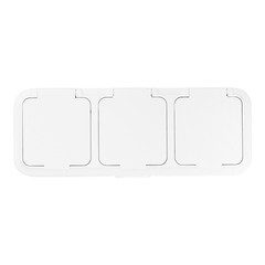 Изображение товара Розетка Svet накладная белая со шторками (EV 0366-8630)