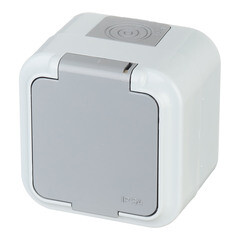 Розетка Svet накладная серая со шторками с крышкой (EV 0366-8615) - фото 5