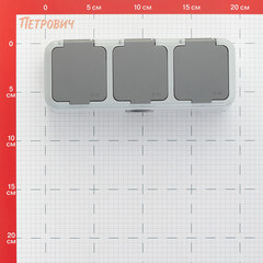 Розетка Svet накладная серая (EV 0366-6635) - фото 2
