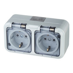 Розетка Svet накладная серая с крышкой (EV 0366-6629) - фото 5