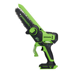 Пила цепная аккумуляторная Greenworks 24V GD24CSMNX 24 В 6" шаг 1/4" паз 1,1 мм 32 звена без АКБ и ЗУ (2008707) - фото 6