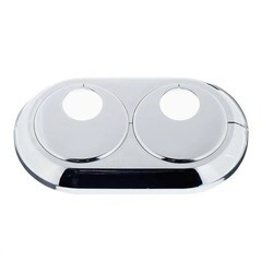 Отражатель декоративный двойной MCH d15 мм с эксцентриковой накладкой хром пластиковый (1 шт.) (KCH2000-15KIT) - фото 1