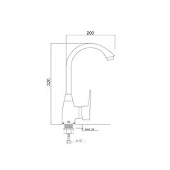 Смеситель для кухни РМС PL белый с высоким изливом однорычажный (PL5-017F) - фото 2
