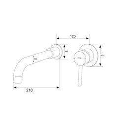 Смеситель для раковины встраиваемый РМС Sus однорычажный со скрытой частью в комплекте сталь (SUS129-3) - фото 2