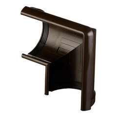 Угол желоба Docke Lux пластиковый d140 мм 90° шоколад RAL 8019 - фото 2