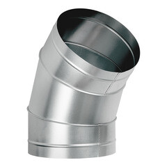 Изображение товара Отвод для круглых воздуховодов d250 мм 45° оцинкованный