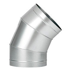 Отвод для круглых воздуховодов d250 мм 45° оцинкованный - фото 3