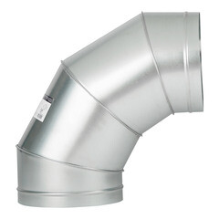 Отвод для круглых воздуховодов d250 мм 90° оцинкованный - фото 3