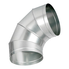 Изображение товара Отвод для круглых воздуховодов d315 мм 90° оцинкованный
