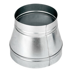 Переход с круглых воздуховодов d315 мм на круглые d250 мм оцинкованный - фото 2