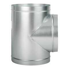 Тройник для круглых воздуховодов d250 мм 90° оцинкованный - фото 3