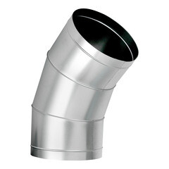 Изображение товара Отвод для круглых воздуховодов d400 мм 45° оцинкованный