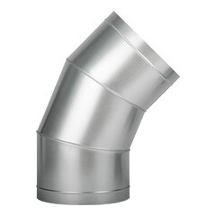 Отвод для круглых воздуховодов d400 мм 45° оцинкованный - фото 3