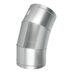 Отвод для круглых воздуховодов d400 мм 45° оцинкованный - фото 2