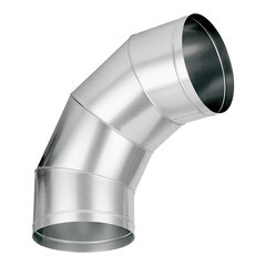 Изображение товара Отвод для круглых воздуховодов d400 мм 90° оцинкованный