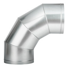 Отвод для круглых воздуховодов d400 мм 90° оцинкованный - фото 3