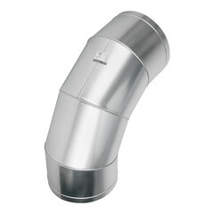 Отвод для круглых воздуховодов d400 мм 90° оцинкованный - фото 2