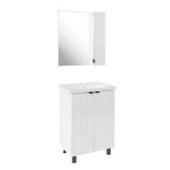 Тумба под раковину АСБ-Мебель Дора 60 см напольная белая (9966) - фото 5