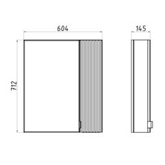 Зеркальный шкаф АСБ-Мебель Дора 60х72х15 см правый белый - фото 2