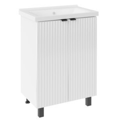 Тумба под раковину АСБ-Мебель Дора 60 см напольная белая (9966) - фото 1