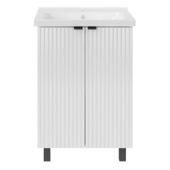 Тумба под раковину АСБ-Мебель Дора 60 см напольная белая (9966) - фото 8