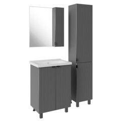 Тумба под раковину АСБ-Мебель Дора 60 см напольная серая (9967) - фото 5