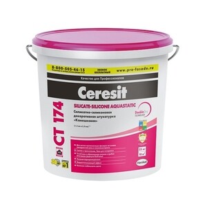 Штукатурка фасадная Церезит СТ 174 силикатно-силиконовая камешковая 2 ...