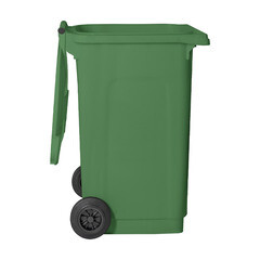 Бак мусорный Элластик-Пласт 240 л пластиковый с крышкой на колесах зеленый - фото 2