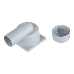 Трап душевой горизонтальный АНИ пласт с гидрозатвором 100х100 мм d50 мм решетка из нержавеющей стали (TA5102) - фото 3