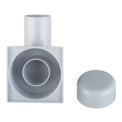 Трап душевой горизонтальный АНИ пласт с гидрозатвором 100х100 мм d50 мм пластиковая решетка (TA5104) - фото 4