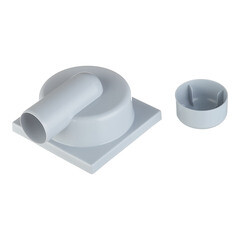 Трап душевой горизонтальный АНИ пласт с гидрозатвором 150х150 мм d50 мм решетка из нержавеющей стали (TA5112) - фото 3